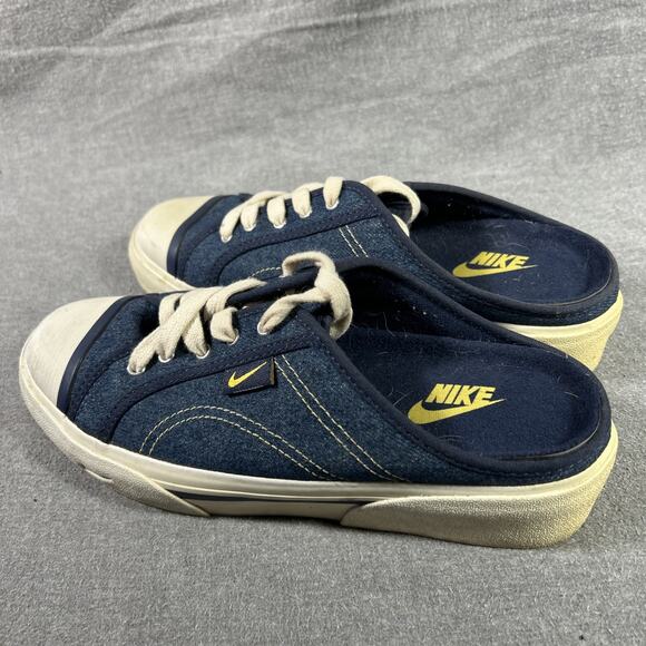 Nike Vintage 90s Y2K 9 Denim Slides Slip On Shoes Platform W 8.5 Havoc Mules - Picture 2 of 9